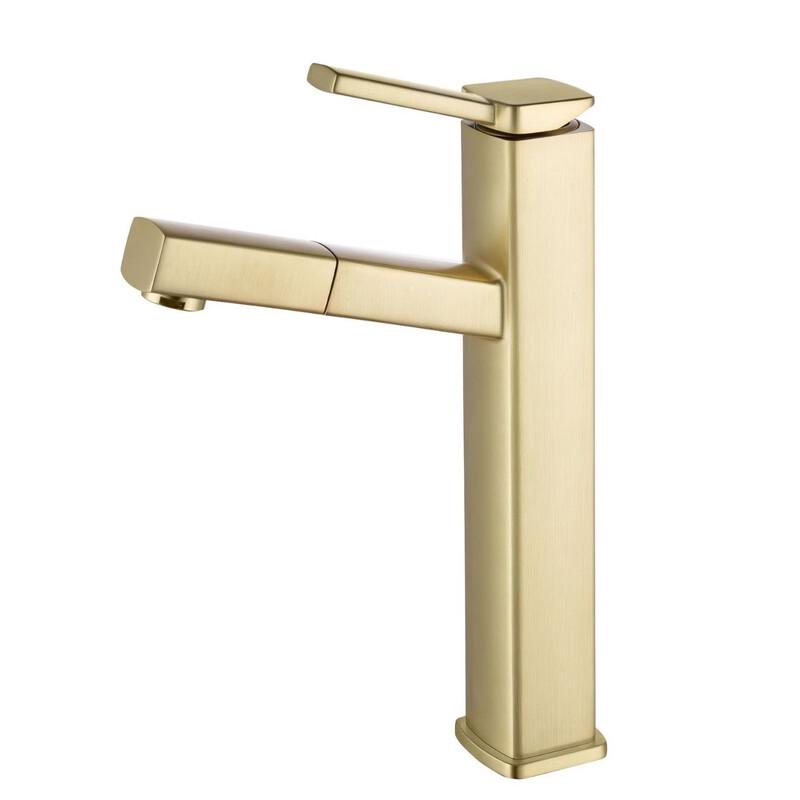 Brushed Gold Tall Basin Faucet