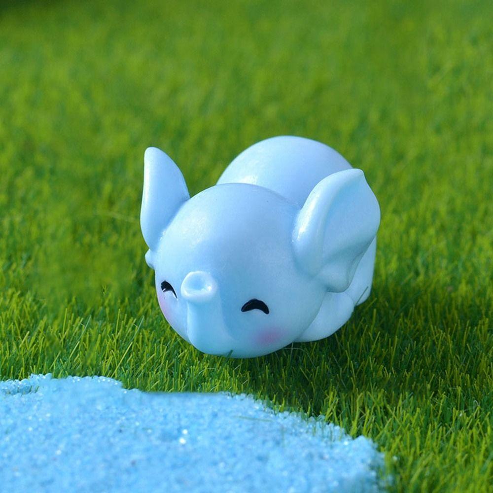 Cute Elephant Ornaments DIY Elephant Micro Landscape Funny Resin Animal Model  Ornaments