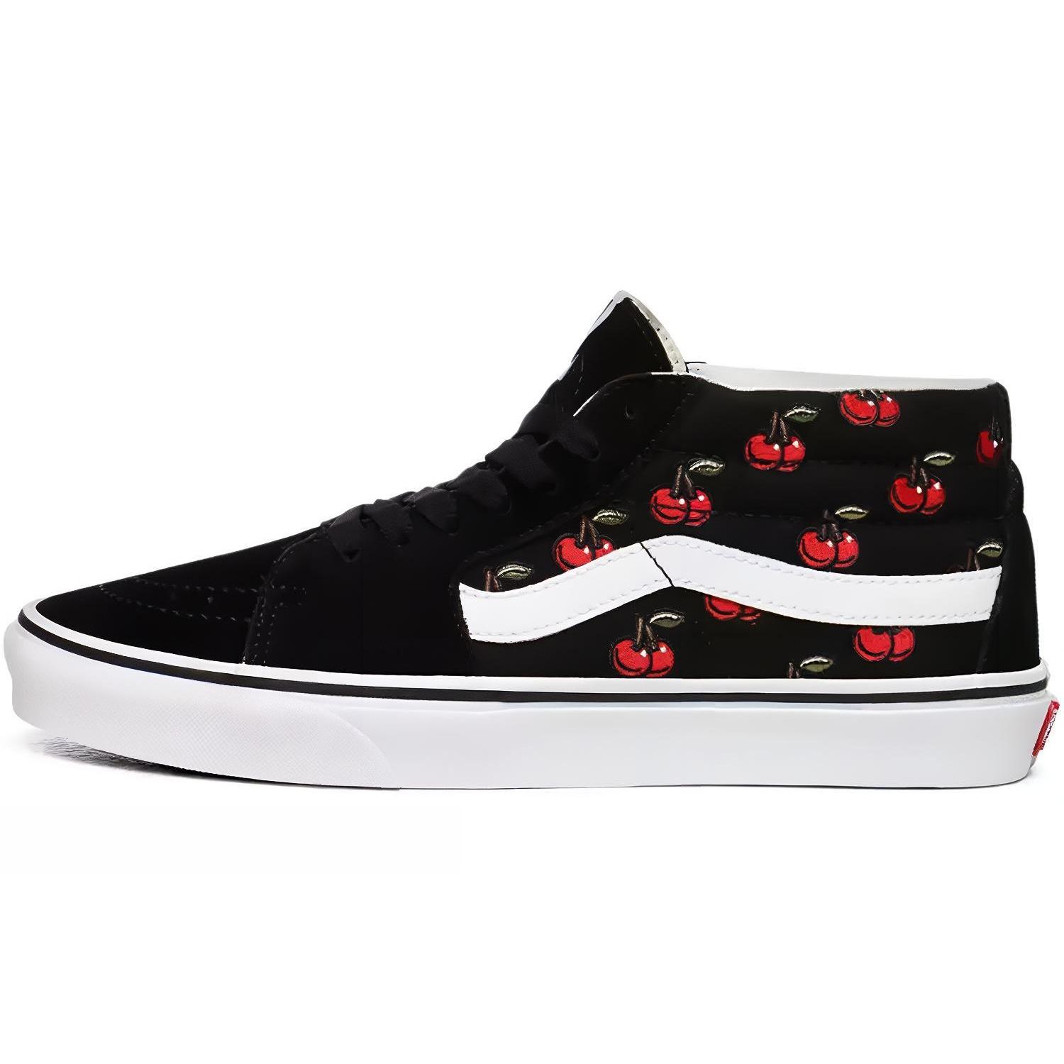 Vans Cherries Sk8-Mid Shoes Black Men s VN0A3WM3L6M EU 36.5