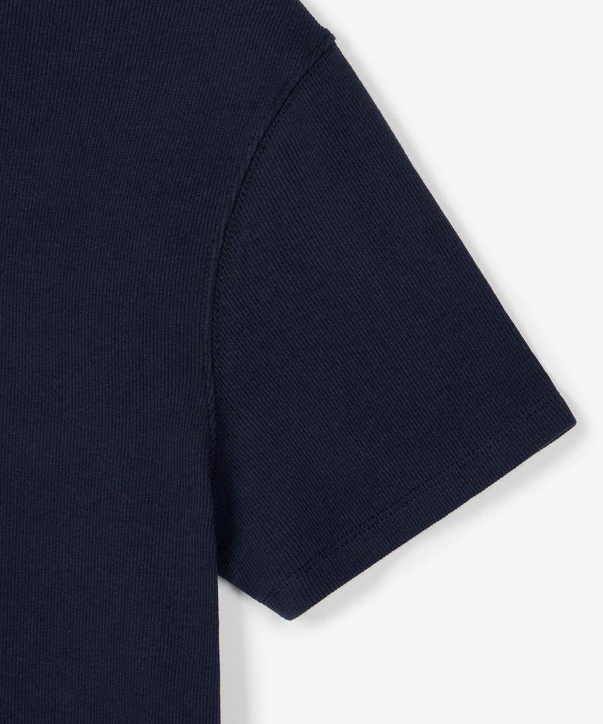 Tienjiti Ribbed Slim Tee (Navy) Tnts6E215N2