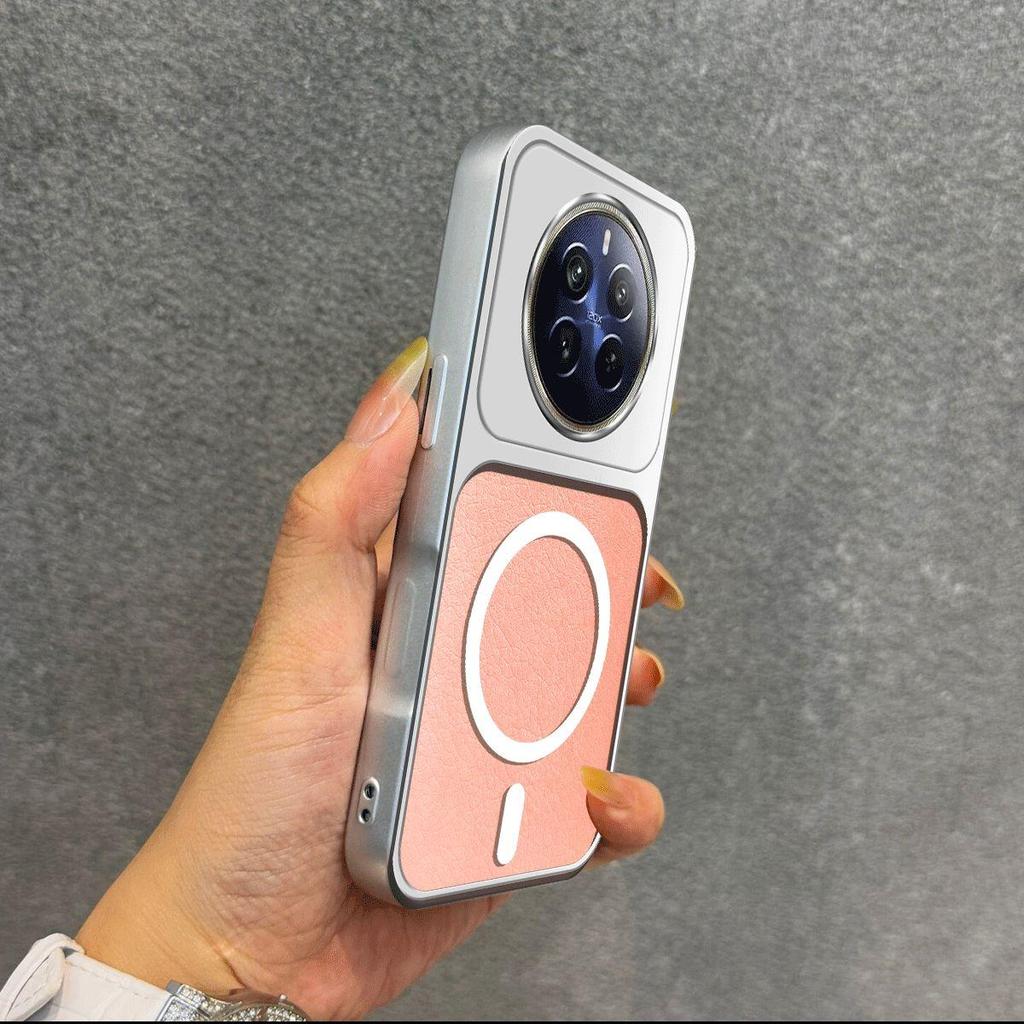 Metallic Finish Magnetic TPU Phone Case for realme 12+ 5G,12 Pro+,12 Pro,12 4G,Narzo 70 Pro 5G Shockproof Matte Soft Cover