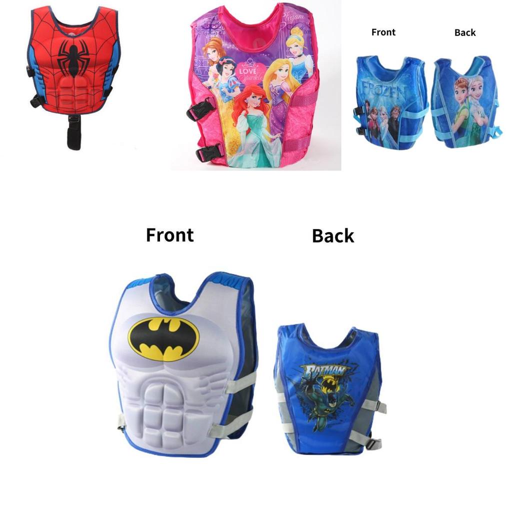 Kids' Muscle Float Vest For Water Activities Cartoon Print Polyester Fabric