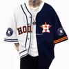 Hot-selling American Trendy Brand Baseball Jersey Short-sleeved Cardigan Letter Digital Printing Training Jersey Game Top