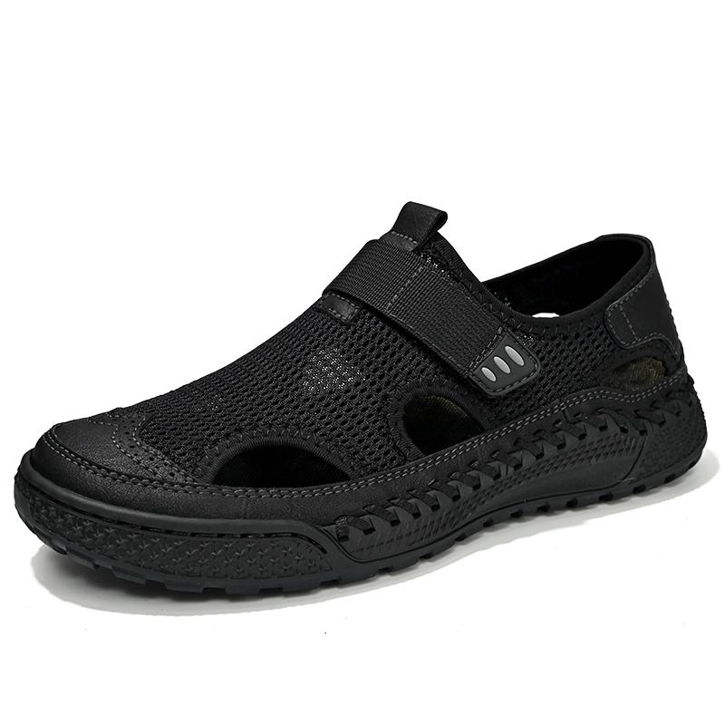 Summer Men's Lightweight and Fashionable Handmade Mesh Breathable Outdoor Casual Shoes Hiking Shoes 38-46