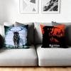 Cushion Cover Silky Short Plush Home Sofa Cushion Cover - Invisible Zipper Home Decoration Haunted-S Hotel