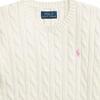 Polo Ralph Lauren Sweater Ss25 Solid Color Crew Neck Long Sleeve Knit Kids Tops White 313901316-011
