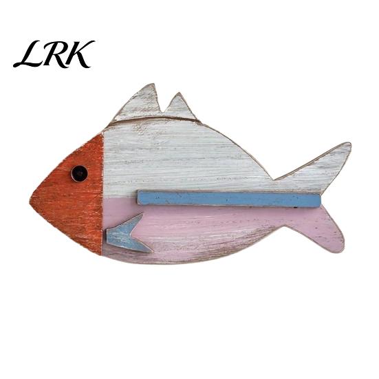 Handcrafted Wooden Fish Set Wall Decor, Mediterranean Style Art, Nautical Coastal Creative Gift for Sea Lovers Hanging Plaque, Ocean Themed