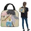 Cute Anime Kotaro Lives Alone Insulated Lunch Bag for Women Kids Portable Food Boxes Thermal Lunch Box Tote