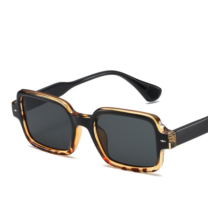 Small Frame Square Sunglasses Women For Men Fashion Vintage Trendy Sun Glasses Punk Luxury Brand Designer Pink Leopard Shades