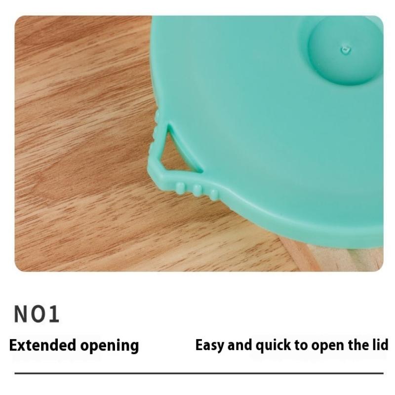 4Pcs Green Onion Fresh-Keeping Box With Lid Double-Layer Drainage Round Plastic Refrigerator Sealing Box Household