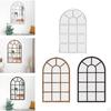 Łukowate okno ścienne lustro dekoracyjne rustykalne okno łukowe dekoracja do przedpokoju