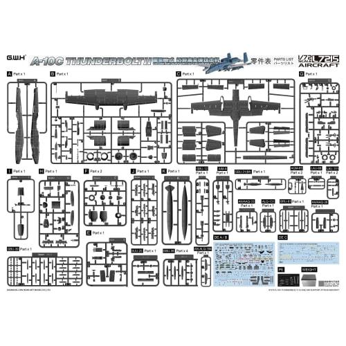Great Wall Hobby 1/72 Scale American A-10C Attack Aircraft Plastic Model Kit L7215 (Airplane)