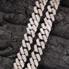 Fashion Bling Bling Gold Plated Cuban Link Chain Bracelet 12mm Square CZ Cubic Zirconia Cuban Bracelet Hip Hop Jewelry