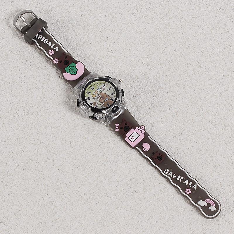 Cartoon Lightup Childrens Quartz Watch With Digital Pointer Decoration For Kids Birthday Gift