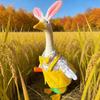 Easter Bunny Porch Goose Outfits For Cement Goose ' Lawn Goose Statue Clothes Bunny Ear Hat Easter Decor