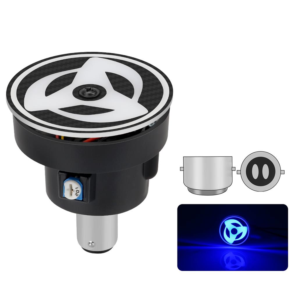 Motorcycle Brake Light Hokage Wheel Eyes Rotating Rainbow Flashing Tail Light Auxiliary Bulb Anime Thememodification Accessories