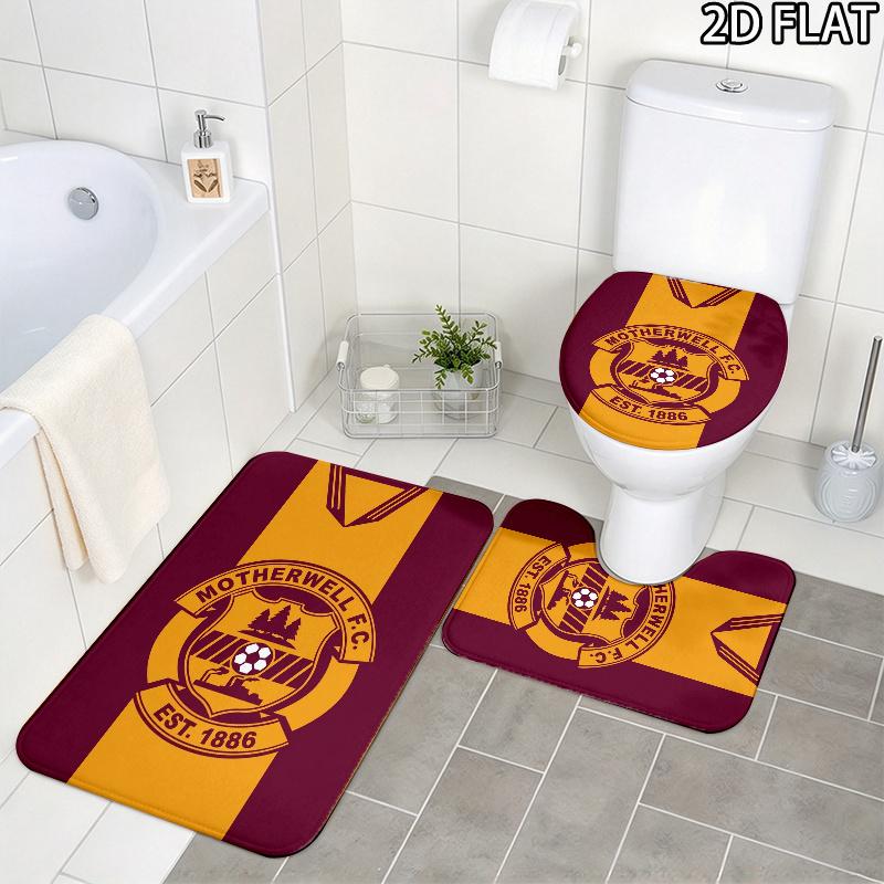 3Pcs Flannel Toilet Mat Set Mtdmotherwell Fc Bathroom Rug Bath Carpet Non Slip Home Decor