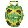 3D-trykket Jamaica-flagg-hettegenser for menn Kul streetwear Langermet hettegenser Snøring Vår-genser Høstjakke