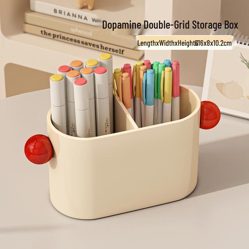 

Creative Pen Holder: Student Desktop Organizer & Cute Stationery Box for Markers and Brushes
