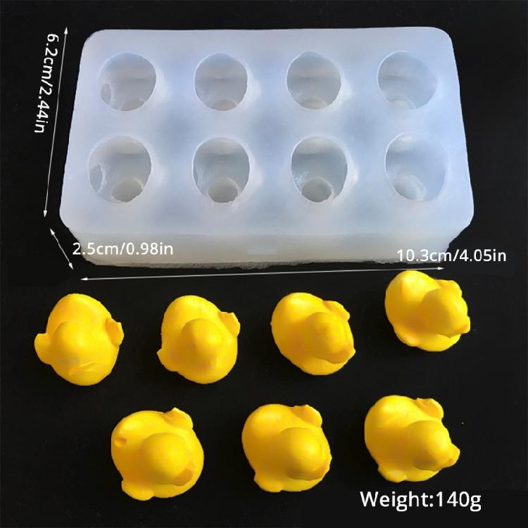 Lovely Cartoon Animal Candle Molds Little Yellow Duck Silicones Mould Ornament Molds Casting Mould Craft Supplies