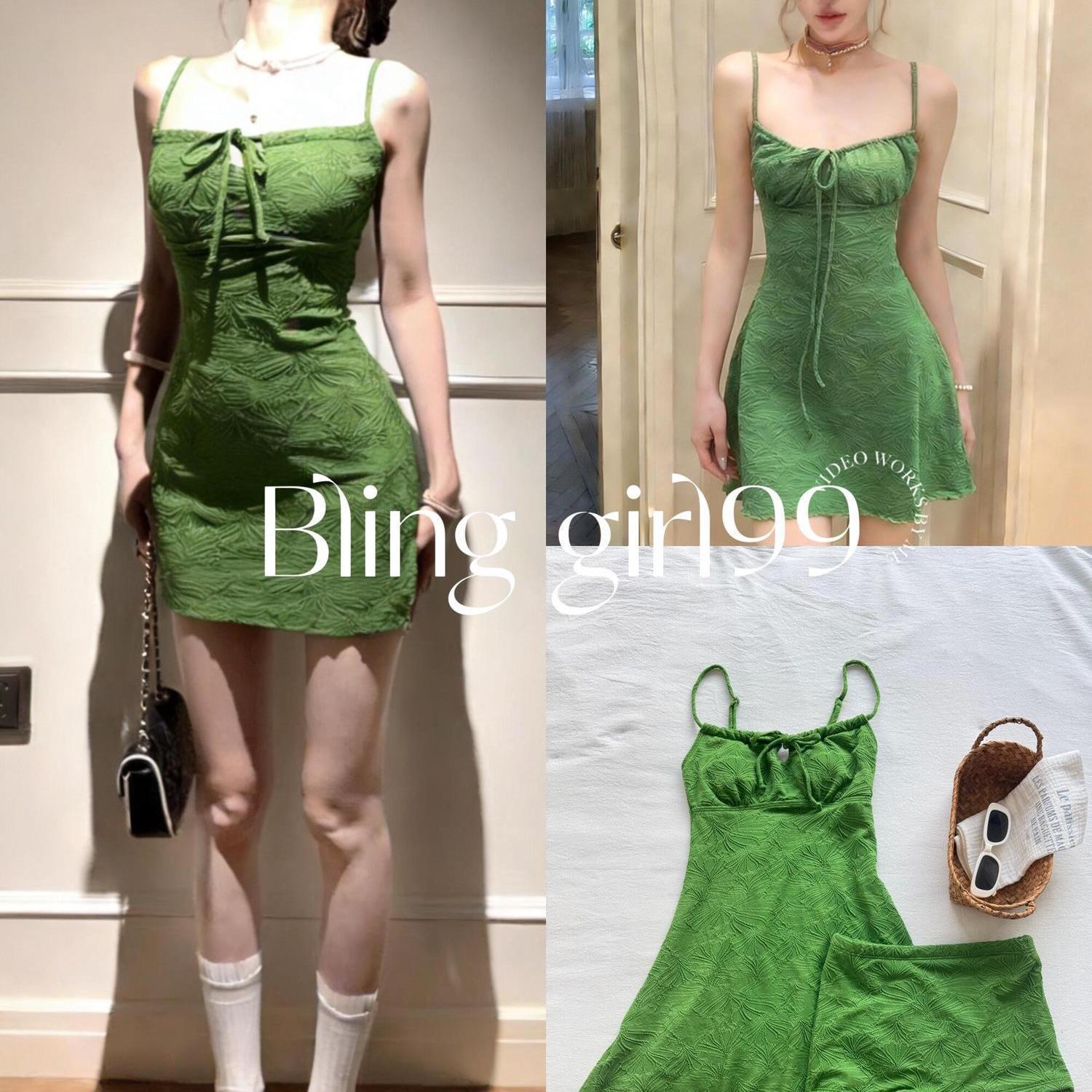 

[The Wizard of Oz] One-piece skirt-style thin retro green temperament vacation hot spring wind white swimsuit summer 2XL зелений