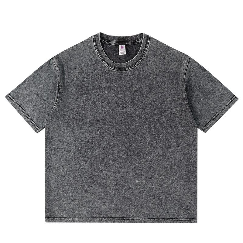 

2024 Streetwear Brief Hond Gedrukt Punk Tops Zomer Винтажная футболка S темно-серого