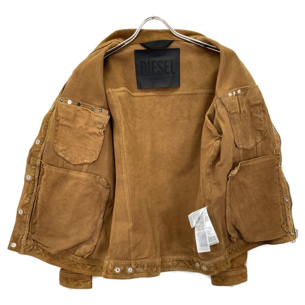 Diesel Brown Studded Suede Western Jacket Jacket S BrownUsed