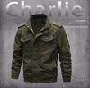 Men's 2023 Spring Casual Cotton Military Jacket - Loose Fit Plus Size Workwear Coat