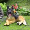 Simulation German Shepherd Statue for Living Room or Office Decoration Resins Wolf Dog Miniature Collectible Figurine