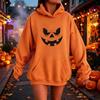 Women's Halloween Printed Hoodie, Casual Fashion Long Sleeve Pullover for Fall Holiday Party