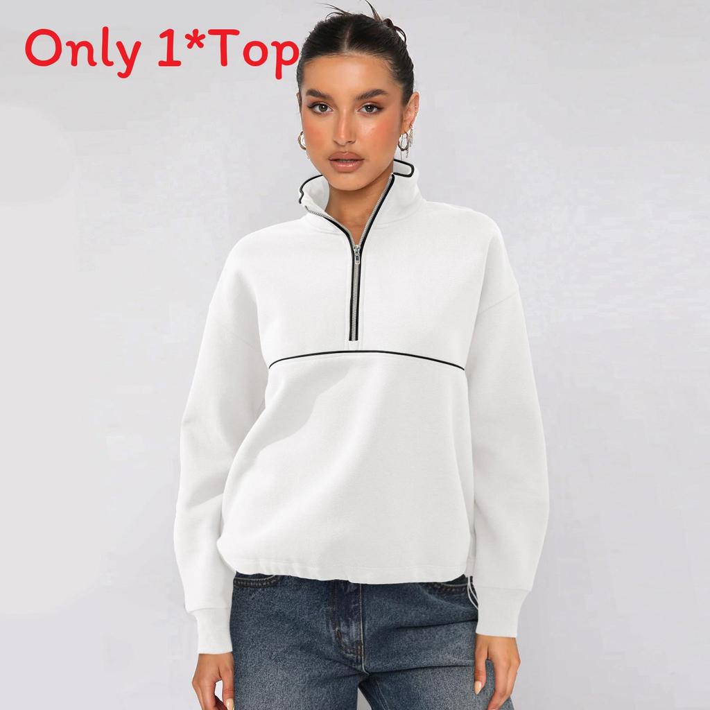 Streetwear Hoodie For Women With Color Block Design And Cotton Feel Fabric For Casual Style