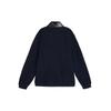 Calvin Klein Jeans Autumn And Winter Letter Logo Jacquard Stand Collar Drop Shoulder Long Sleeve Fleece Jacket Unisex Jacket Dark-Blue 40KC422-CEF