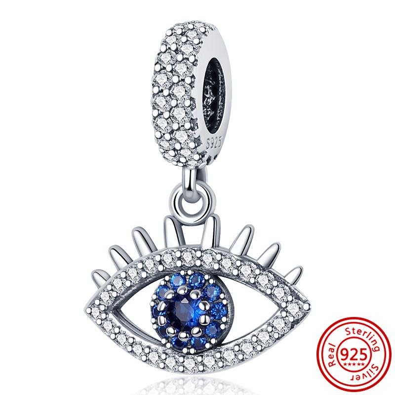 New 925 Sterling copper Blue Zircon Eyes Owl Turtle Bird Ring Pyramid DIY Beads Fit Original Pantaro Charms Bracelet DIY Zircon