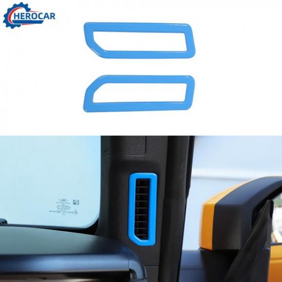 

2xA-Pillar Air Vent AC Outlet Cover Decor Trim For Ford Bronco 21-25 Light Blue