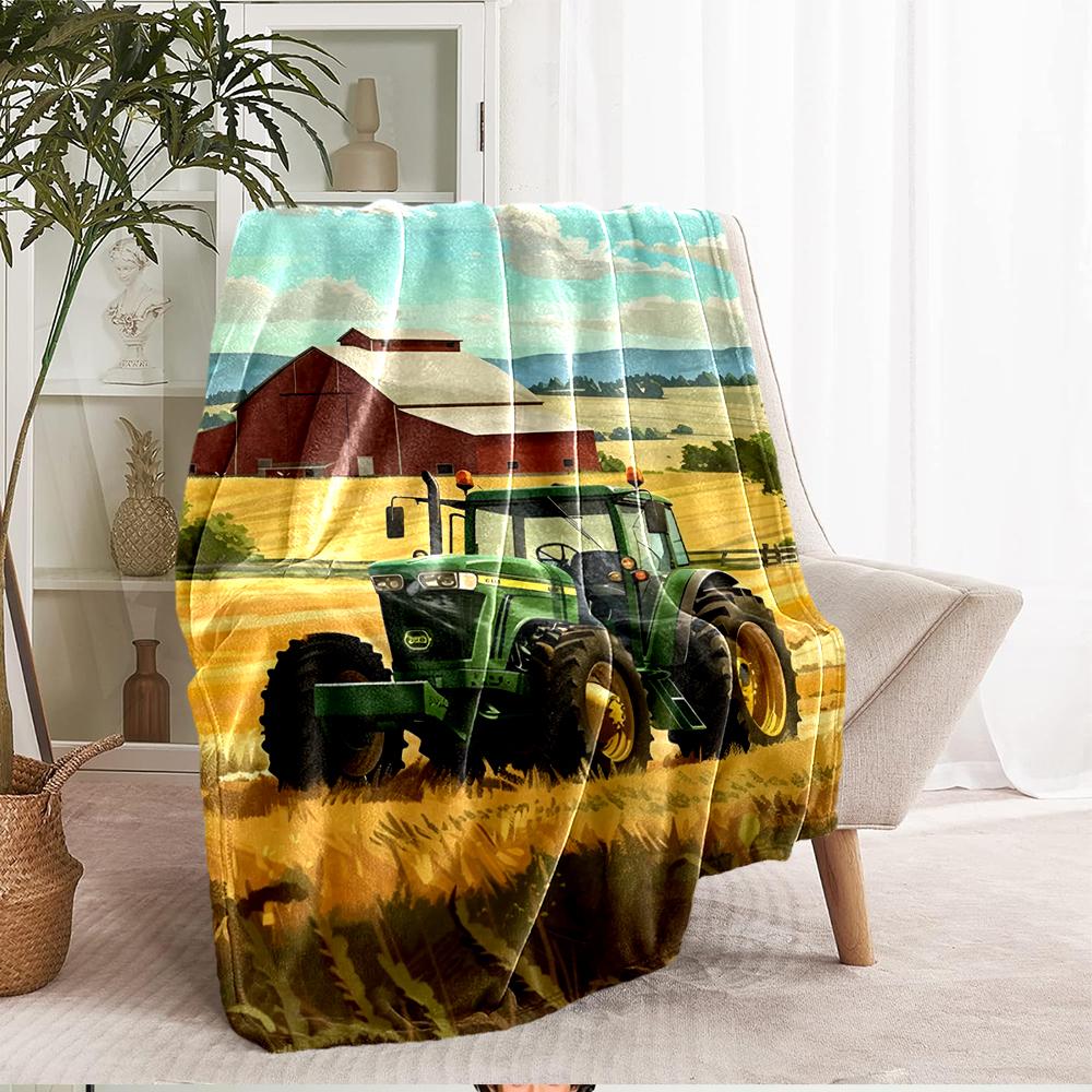 Truck Theme Printed Blanket - Perfect for Couch, Bed, Travel & Outdoor Use | Machine Washable, Cozy & Durable.