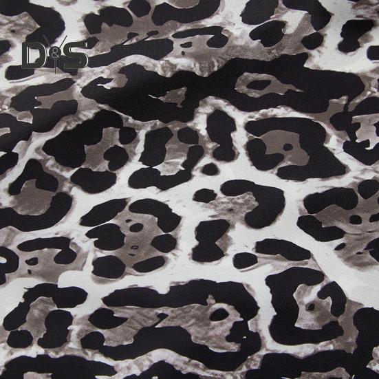Dámské dlouhé kalhoty elastické kalhoty s vysokým pasem a širokými nohavicemi s kapsami Leopardí potisk Ležérní kalhoty ve stylu High Street