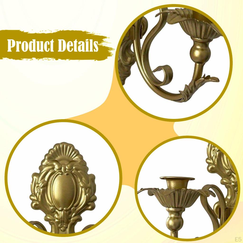 Wandkerzenhalter Dekorativer Kerzenständer Kandelaber Eisen Kerzenhalter für Wohnzimmer Zuhause