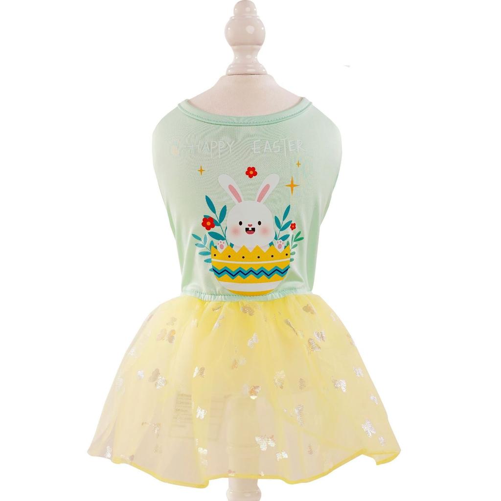 Pet Clothes Dog Rabbit Summer Fresh Wedding Dress Easter Factory