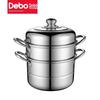 Debo Edelstahl Doppelschicht Dampfgarer