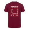 Rowing Nutrition Facts Funny Rower Crew Team Tshirt Sports Athlete Unisex T Shirts Da582