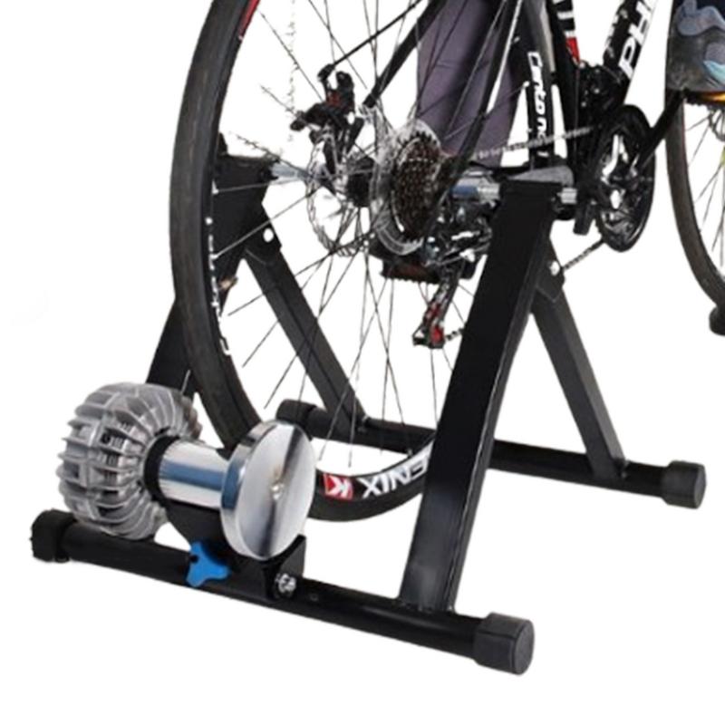 Bike Trainer Stand For Indoor Riding Portable Foldable Magnetic Stainless Steel Indoor Trainer Stationary Exercise With Noise