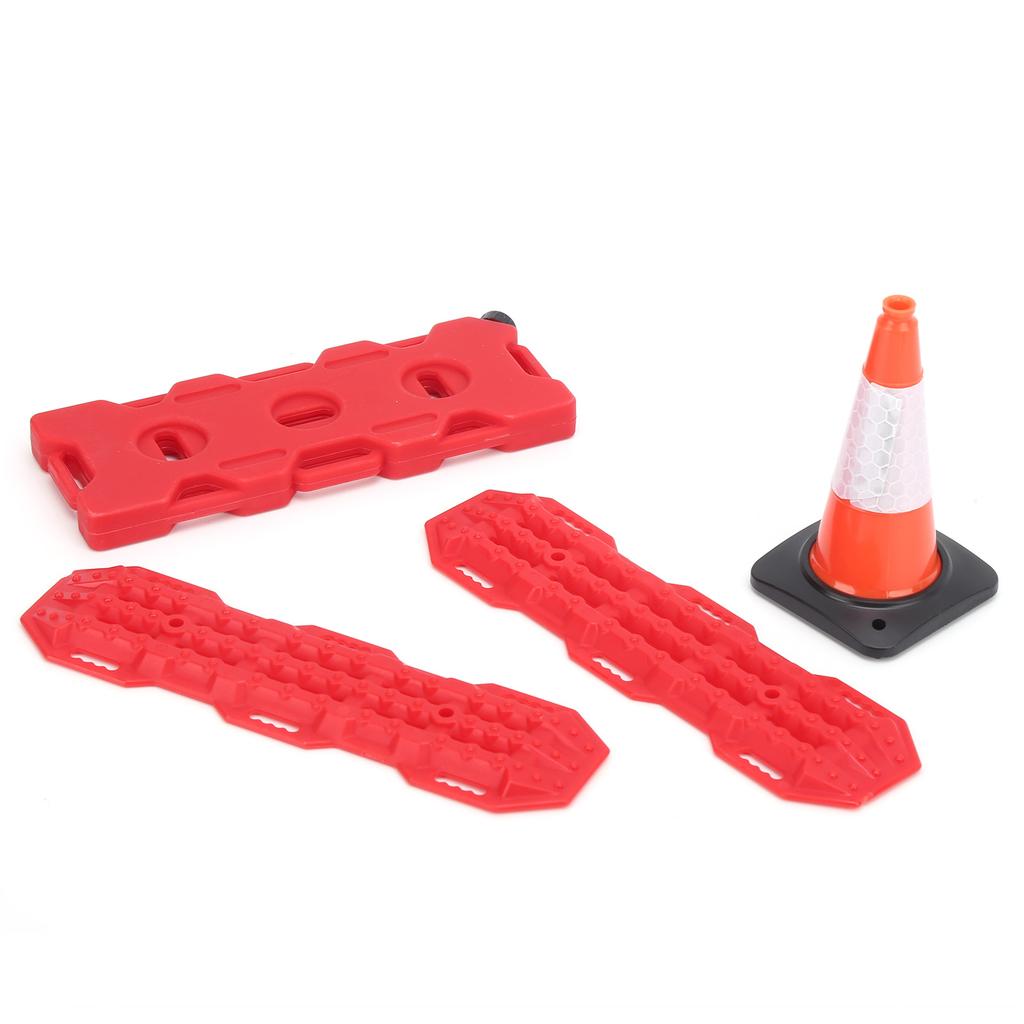 Plastic RC Car Roadblock Sand Ladder Recovery Board Simulation Fuel Tank for Axial SCX10Red Orange