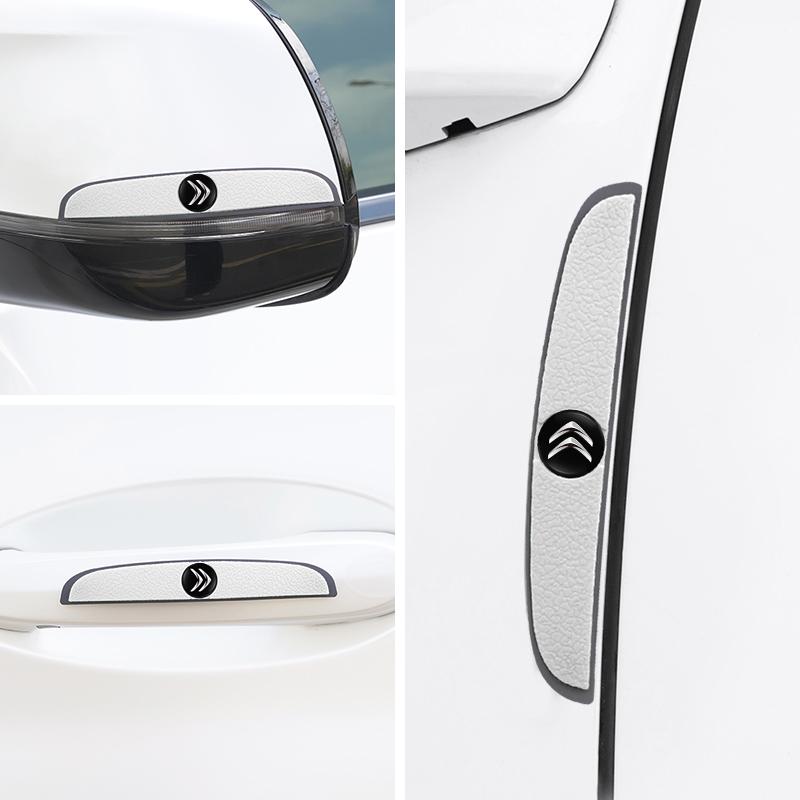 4Pcs Car Door Anti Scratch Protection Strips For Citroen C4 C3 C2 C1 Berlingo Xsara Grand Rubber Decoration Sticker Car Supplies Aks256