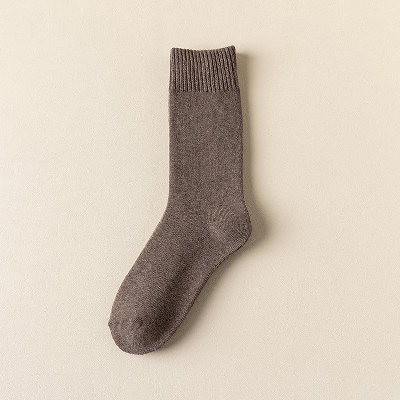 Winter Thicken Warm Men Knee Long Socks Wool Keep Warm Longer Stocking Compression Winter Terry Socks Cotton Cover Calf Sox Gift