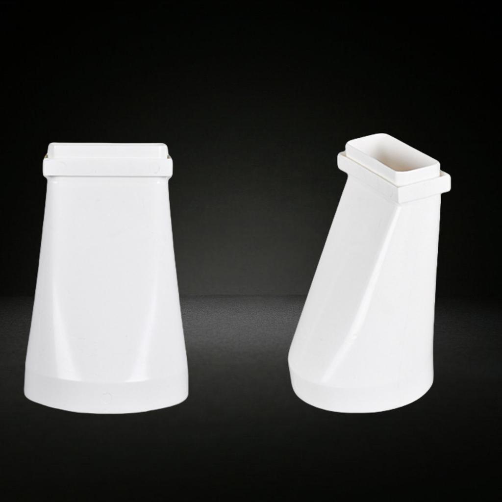 Flat Plastic Ducting Adaptor To Round Transformer Dryer Vent Hose Adapter Ventilation Duct Converter Easy To Use