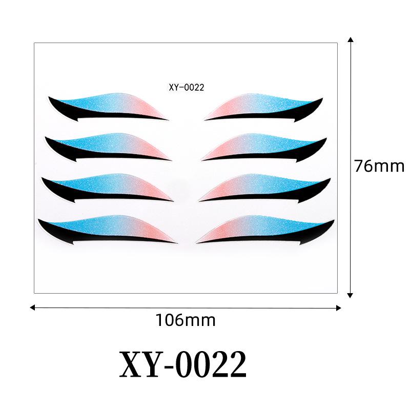 European Waterproof Self-Adhesive Eye Shadow & Eyeliner Stickers for Party & Stage Makeup