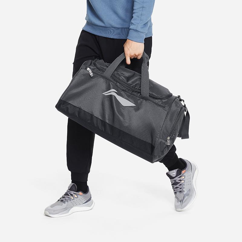 New LiNing Training Series Fabric Handbag, Shoulder Bag, Crossbody Bag, Gym Bag Large Unisex Black ABLS115-2