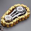 Gear Chain Fidget Spinner Toy Stress Anxiety Relief Zinc Alloy Gear Fingertip Toy Home Office Worker Relaxation Spinning Gear Chain Desk Toy