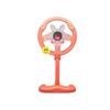 (Red) Steering Wheel Toy For Car Seat With Light Music Sound Simulated Driving For Kid