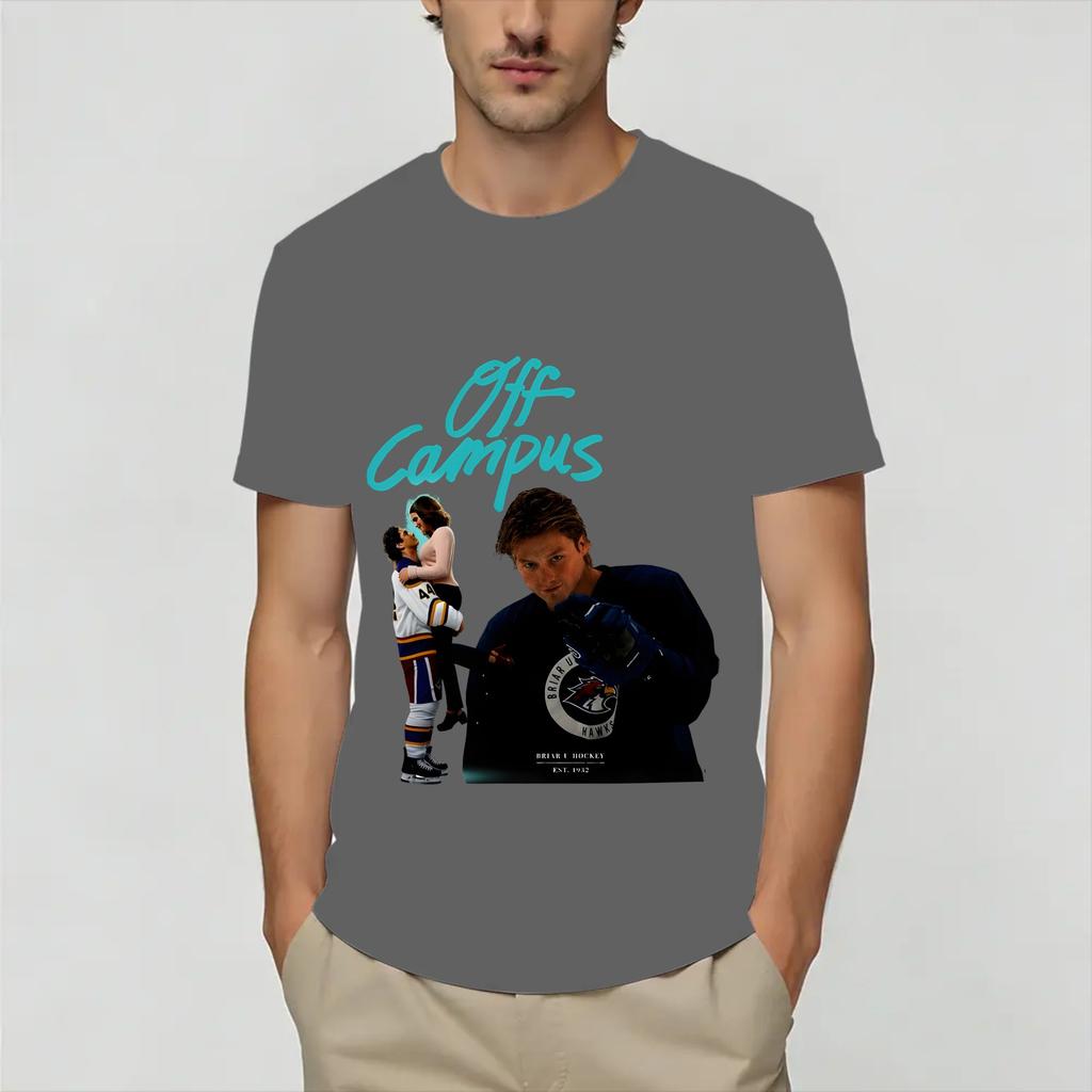 Briar U Hockey Off Campus Pure Cotton TShirt For Unisex Summer T Shirts ONeck Hippie Tee Shirt Plus Size Hot Sale Tops